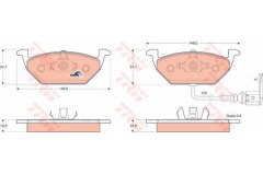 Колодки передние SKODA OCTAVIA (1U_, 1Z_), GOLF IV-VI, JETTA III-IV GDB1386 для VW JETTA III (1K2) 1.6 2005-2010, код двигателя BSE,BSF,CCSA, V см3 1595, кВт 75, л.с. 102, бензин, TRW/Lucas GDB1386