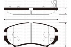 SP1202SNS_[581012HA10] колодки дисковые п Hyundai Elantra 1.6 для VW JETTA III (1K2) 1.6 2005-2010, код двигателя BSE,BSF,CCSA, V см3 1595, кВт 75, л.с. 102, бензин, Sangsin brake SP1202