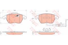 Колодки передние SKODA OCTAVIA (1Z_), FABIA II, PASSAT (36_, 3C_, 357) GDB1550 для VW JETTA III (1K2) 2.0 FSI 2005-2010, код двигателя BLR,BLY,BVY,BVZ, V см3 1984, кВт 110, л.с. 150, бензин, TRW/Lucas GDB1550