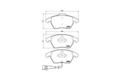 Колодки тормозные дисковые передн AUDI для VW JETTA III (1K2) 2.0 TDI 2006-2010, код двигателя BMN,CEGA, V см3 1968, кВт 125, л.с. 170, Дизель, Brembo P85075