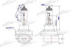 Лампа галогенная H11 LL 12 55 PGJ19-2 для VW JETTA III (1K2) 1.6 FSI 2005-2010, код двигателя BLF, V см3 1598, кВт 85, л.с. 115, бензин, PATRON PLH111255